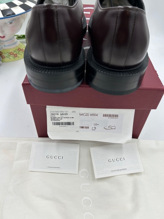 Men’s Gucci Logo Lettering Derby Shoes  Size 10.5/ fits 11 US . main image 4